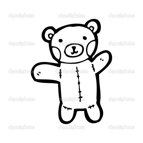 Stitched Teddy Bear Cartoon — Stock Vector © Lineartestpilot 20076597