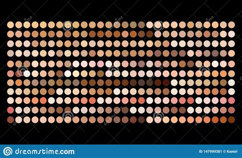 Vector Human Skin Tone Color Palette Swatches Stock Vector