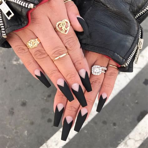 heather sanders on instagram “🖤🔪” black acrylic nails pretty acrylic nails best acrylic nails