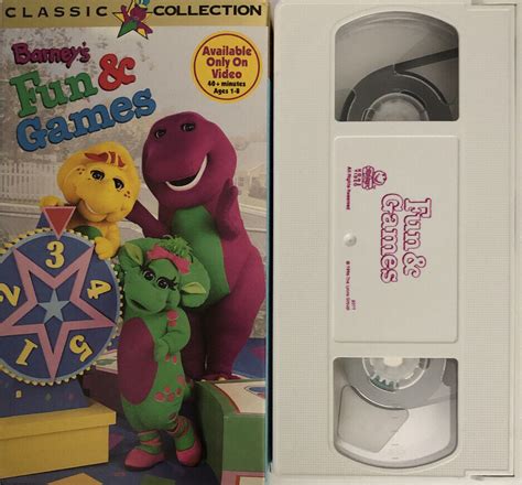 Vhs Barney Barneys Fun And Games Vhs Tested Rare Vintage Ships N Hours Ebay