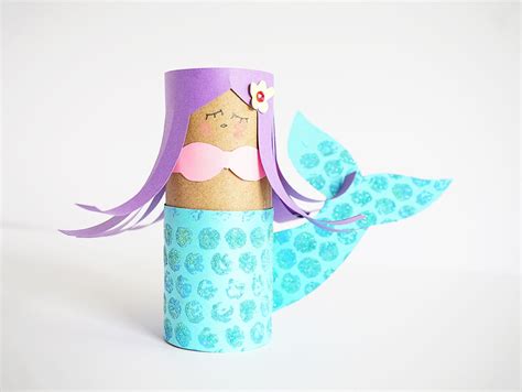 How To Make Craft Tube Mermaids Little Mermaid Crafts Mermaid Crafts