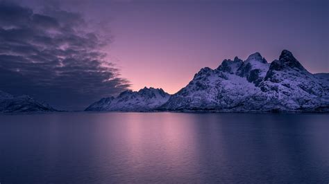 Download 1920x1080 Archipelago Sunset Purple Sky Mountain Hill