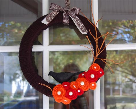 Paper Wings Halloween Yarn Wreath
