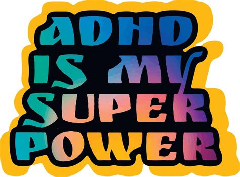 Adhd Lettering Attention Deficit Hyperactivity Psychology Medicine