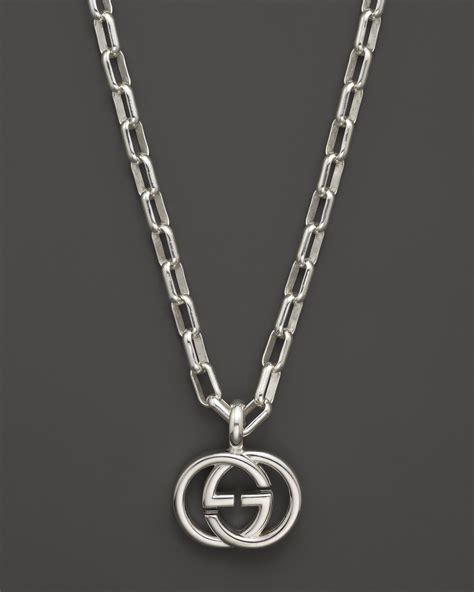 Gucci Interlocking Collection Double G Necklace 20 In Metallic Lyst