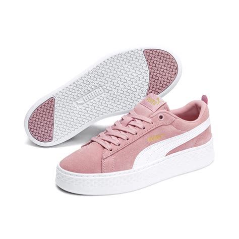 Smash Platform Suede Womens Sneakers Pink Puma