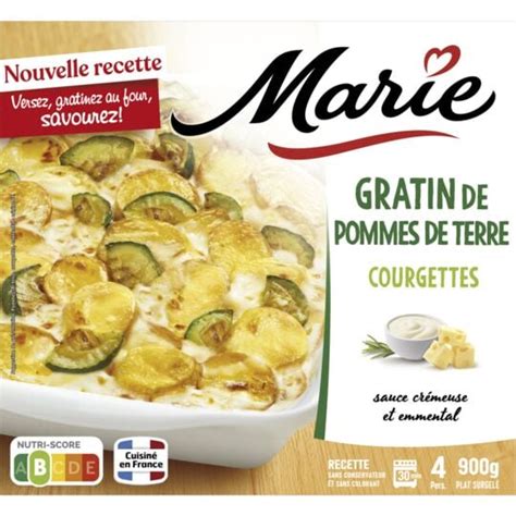 Plat cuisiné gratin de pommes de terre et courgettes MARIE la boite