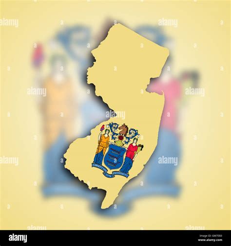 Mapa de Nueva Jersey Fotografía de stock Alamy