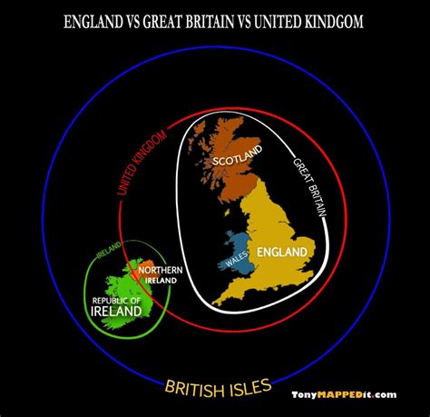 England is country under the great britain and the united kingdom. map Differences Between England Vs. Great Britain Vs ...