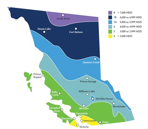 Bc Climate Zones Guide To Near Net Zero Residential Buildings On Guides