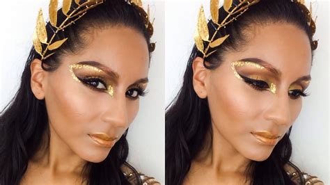 Tutorial Golden Goddess Halloween Makeup Marielaq81 Youtube
