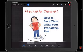 Procreate Tutorial: How To Use the Transform Tool Instead ...