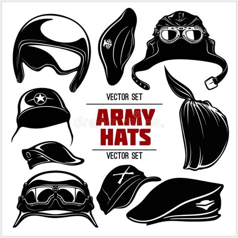Sombreros Militares Ilustraci N Del Vector Ilustraci N De Selva