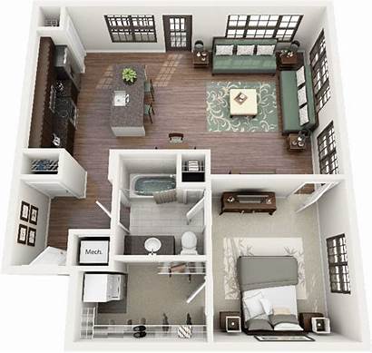 Floor 3d Residential Layouts Decor Bedroom Plans