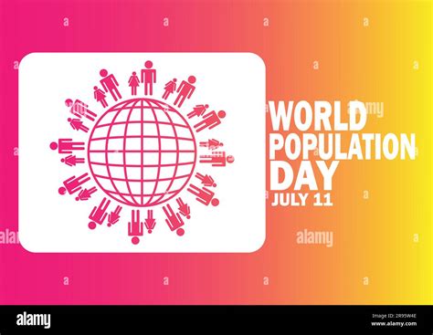 World Population Day July 11 Holiday Concept Template For Background