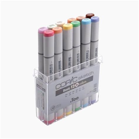 Copic Sketch Markers Basic 12 Colors Set B Kawaii Pen Shop