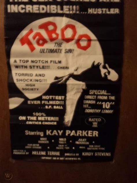 taboo 1980 adult movie poster 22x34 kay parker genuine 1781615202