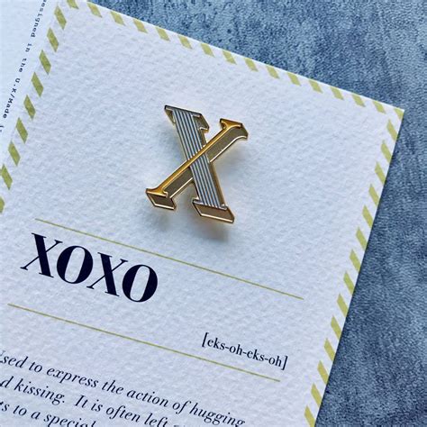 X Is For Xoxo Pin Badge And Card By Paperself Notonthehighstreet