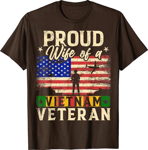 Army Military Navy Proud Wife Of A Vietnam Veteran Wife T Shirt