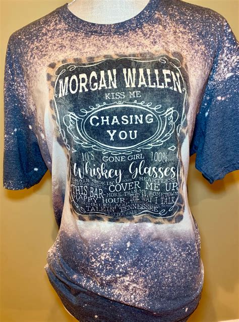 Morgan Wallen Bleached T Shirt Etsy