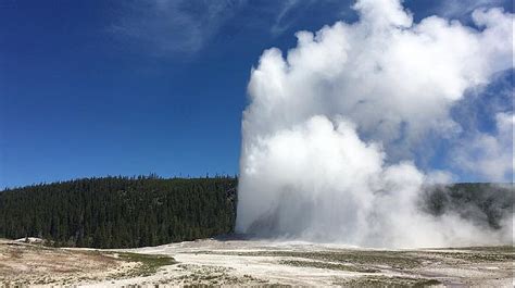 Dormant Geyser In Yellowstone National Park Erupts