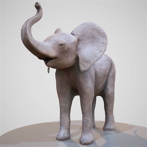 3d Model Rigged Baby Elephant Vr Ar Low Poly Rigged Cgtrader