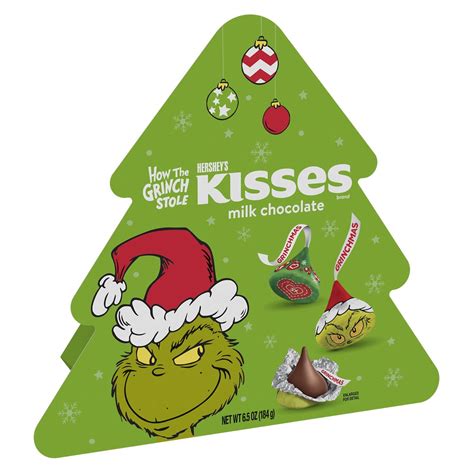Hershey S Kisses Grinch Milk Chocolate Candy Christmas Oz Gift Box Walmart Com