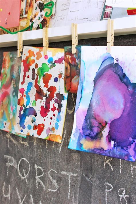 Easy Art Projects For Kids Oil And Watercolor Babble Dabble Do Process