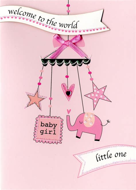 Welcome Baby Girl Card Ubicaciondepersonascdmxgobmx