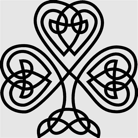 Celtic Art Irish People Saint Patrick Fourleaf Clover Saint