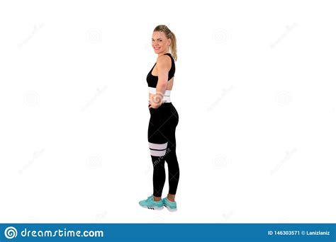 Side Shot Of A Fitness Sexy Woman In Studio Image Stock Image