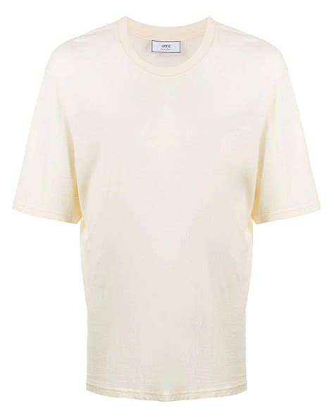 Ami Cotton T Shirt In White For Men Lyst