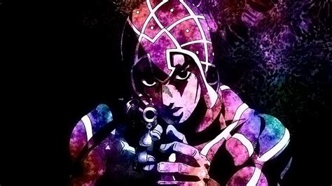 Jojo Guido Mista Gun Pointing With Red Background Anime Hd Wallpaper