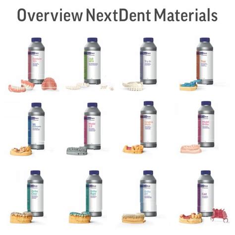 Nextdent Model 20 Resin Available In Peach And White For Fabpro 1000