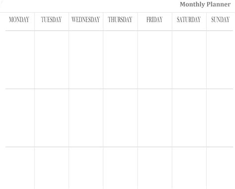 4 Month Planner Template Example Calendar Printable