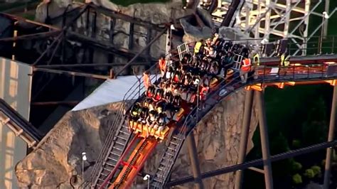 Six Flags Roller Coaster Gets Stuck At Top Of Lift Hill