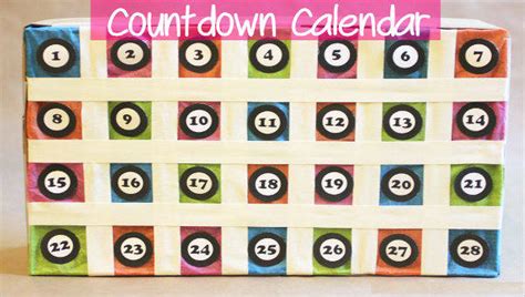 Countdown Calendar Template Printable