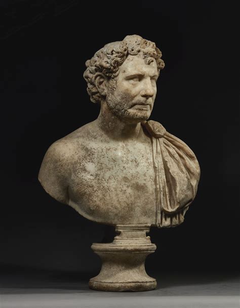A Marble Portrait Bust Of A Man Roman Imperial Early Antonine Mid