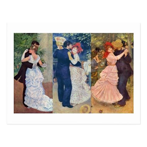 Renoir Dance In The City Country And Bougival Postcard Zazzle