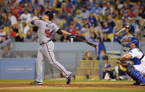braves pitcher kris medlen hit his first career home run against the dodgers on 6 10 2013