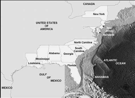 Atlantic Continental Shelf Along The Eastern Seaboard Of The Us From