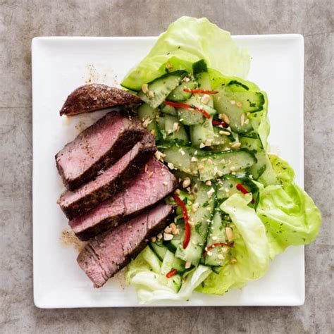 Taste the sauce and add salt as necessary. Beef Tenderloin with Chiles, Mint, and Cucumber | Cook's Country