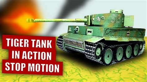 Paper Tiger Tank In Action Startup Firing And Attack Diy Paper Tank