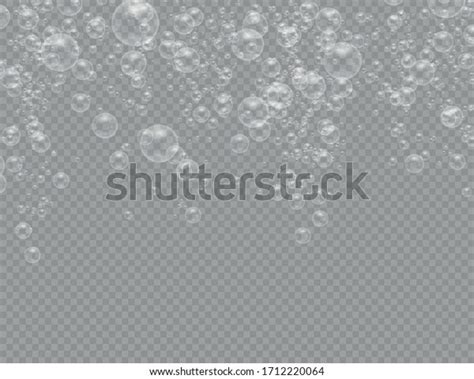 Set Realistic Colorful Soap Bubbles Transparent Stock Vector Royalty