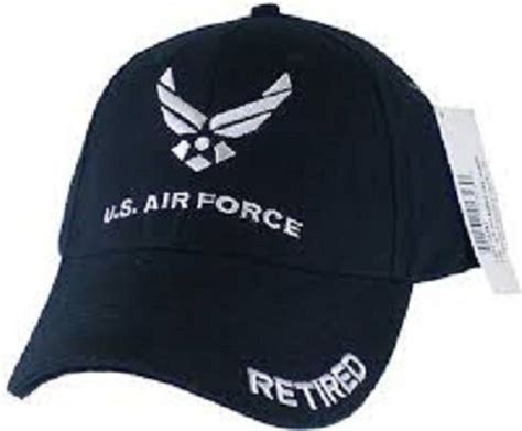 Us Air Force Retired Mens Cap With Af Logo Adjustable Strap Closure