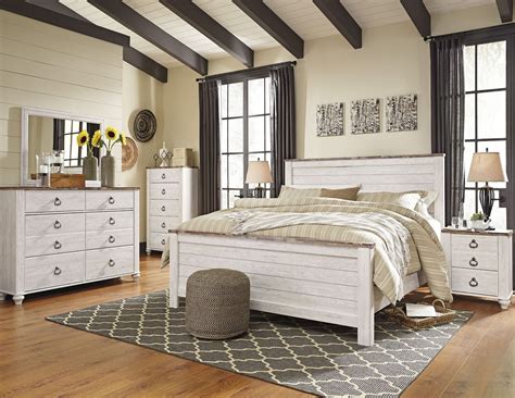 Willowton Whitewash Panel Bedroom Set From Ashley Coleman Furniture