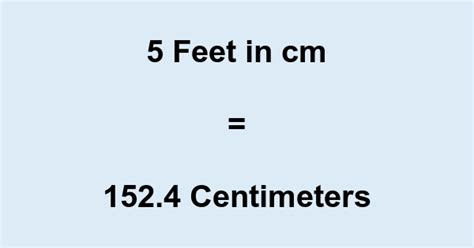 5 In Cm 5 Feet To Cm