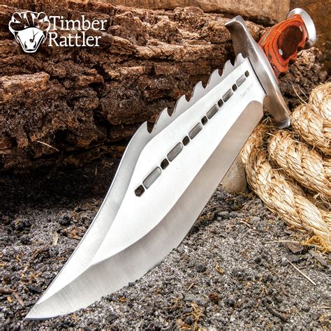 Timber Rattler Sinful Spiked Bowie Knife With