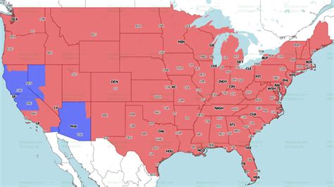 Nfl Week 1 Coverage Map Tv Schedule For Cbs Fox Regional Broadcasts