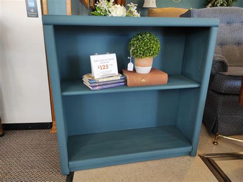Small Scale Teal Painted Bookcase Roth And Brader Furniture